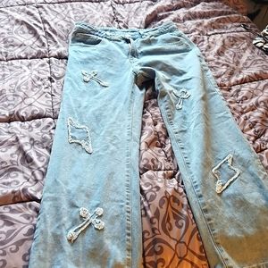 Stitched cross and lighting